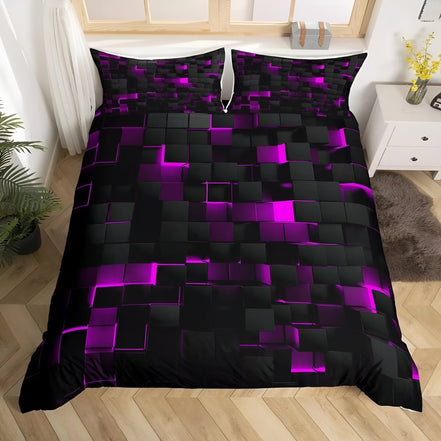 GEOMATRIX Bettbezug-Set 160x200 – Futuristisches Design Mit Atmungsaktivem Komfort 6