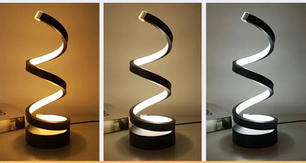 Zenvira Tischleuchte mit Spiraldesign und dimmbarer LED-Beleuchtung