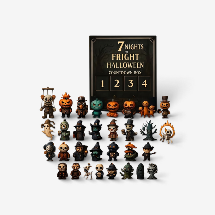 Halloween Countdown-Box mit 31 Figuren – Spookly
