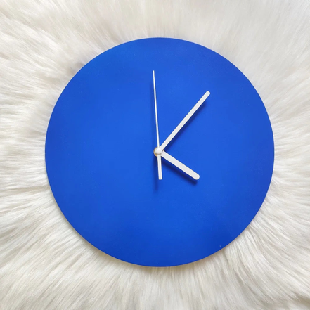 Geometrische Wanduhr Holz Blau – Stilvolles Design für Ihr Zuhause 8
