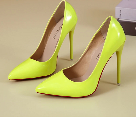 Lurevia Damen Pumps mit spitzer Form und 12 cm Absatz