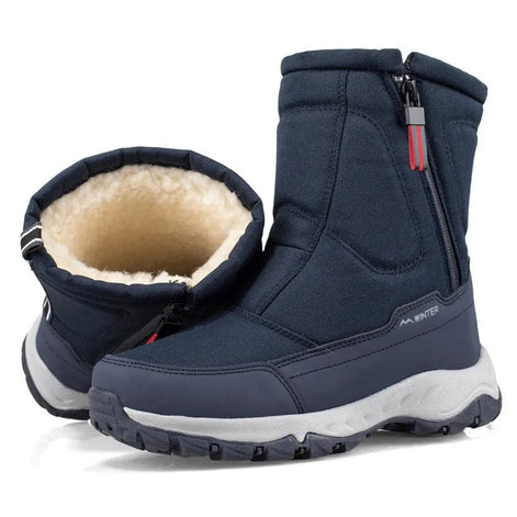 Unisex Winterstiefel mit Plüschfutter und Profilsohle – Alvorn