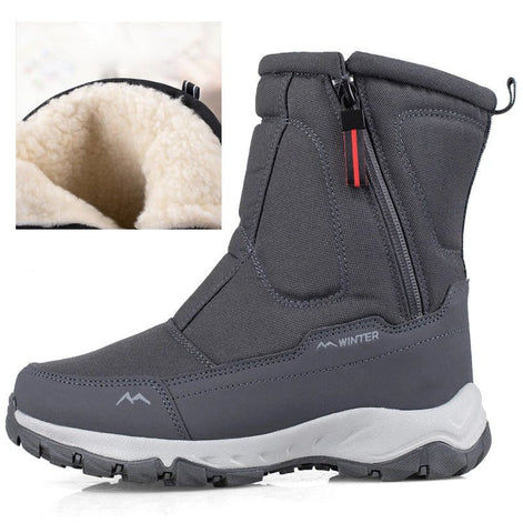 Unisex Winterstiefel mit Plüschfutter und Profilsohle – Alvorn