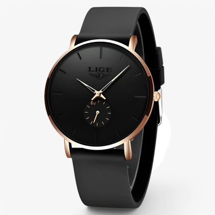 Liora Damen Armbanduhr mit roségoldfarbener Oberfläche und Edelstahlarmband