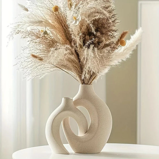 Hollow Nordic Modern Ceramic Vase Set – Elegant Touch for Contemporary Decor 3