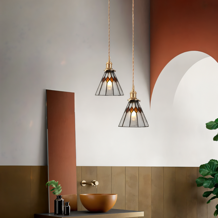 IllumaStyle Geometrische Pendelleuchte Kupfer – Stilvolles Licht Für Ihr Zuhause 3
