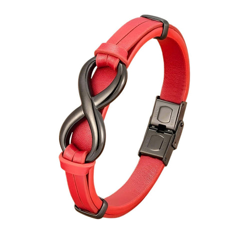 Javero Herren Armband mit Unendlichkeits Symbol und Verstellbarem Verschluss