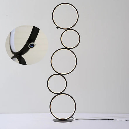 **LED-Stehlampe Nordisches Ring-Design – Stilvolle 360-Grad-Beleuchtung** 11