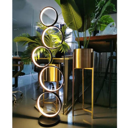 **LED-Stehlampe Nordisches Ring-Design – Stilvolle 360-Grad-Beleuchtung** 5