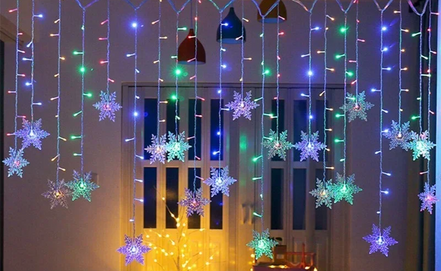 LumaSnow 4M LED-Schneeflocken-Vorhangbeleuchtung – Winterliche Atmosphäre Für Ihr Zuhause 10