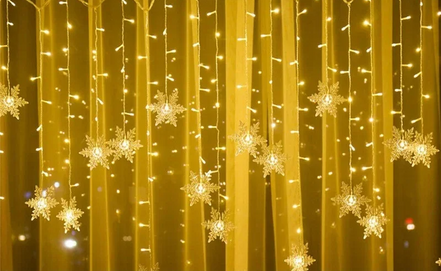 LumaSnow 4M LED-Schneeflocken-Vorhangbeleuchtung – Winterliche Atmosphäre Für Ihr Zuhause 11