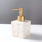 Marmor Seifenspender Mattgold – Elegante Badezimmerakzentuierung 0