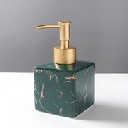 Marmor Seifenspender Mattgold – Elegante Badezimmerakzentuierung 5