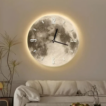 Modern Wall Clock – Artistic Moon Design for Elegant Spaces 1