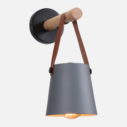 Moderne Wandlampe Holz Mit Lederriemen – Elegantes Licht Für Ihr Zuhause 15