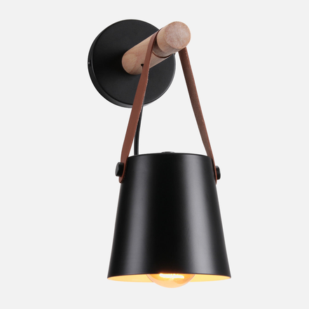 Moderne Wandlampe Holz Mit Lederriemen – Elegantes Licht Für Ihr Zuhause 16