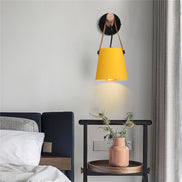 Moderne Wandlampe Holz Mit Lederriemen – Elegantes Licht Für Ihr Zuhause 3