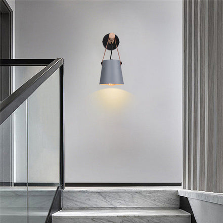 Moderne Wandlampe Holz Mit Lederriemen – Elegantes Licht Für Ihr Zuhause 8