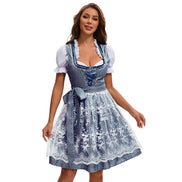 Damen Oktoberfest Dirndl mit Spitze und Rüschendetails – Marlene