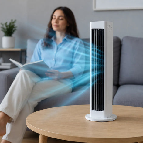 Bladloser Turmventilator mit Fernbedienung und einstellbaren Luftstufen – AeroTower Pro