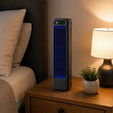Bladloser Turmventilator mit Fernbedienung und einstellbaren Luftstufen – AeroTower