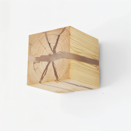 QuadCrackle Wandleuchte Holz – Künstlerisches Lichtspiel für Ihr Zuhause 6
