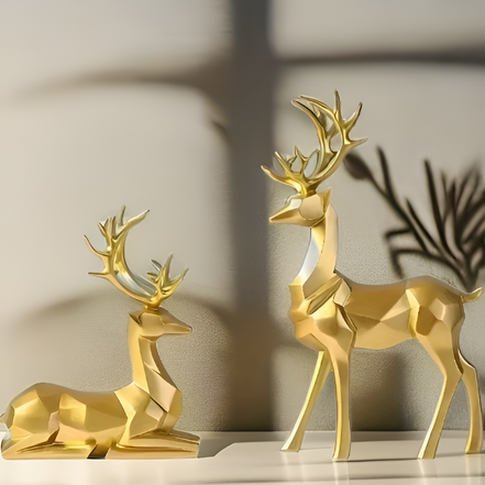 Rentier Figurenset – Magische Eleganz Für Ihre Festliche Dekoration 1