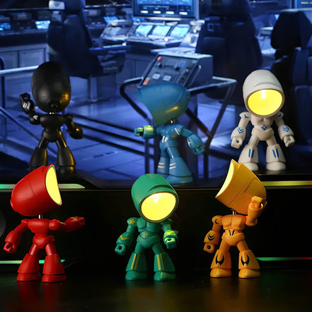 Robixa Tischleuchte in Roboterform – LED Lampe für Kinderzimmer und Innenräume