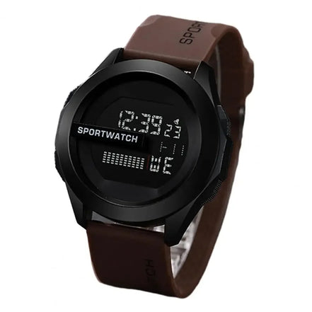 Digitale Armbanduhr mit LED-Display und Silikonarmband