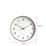 Nordello Holz-Wanduhr – Runde geräuscharme Quarzuhr (verschiedene Größen)