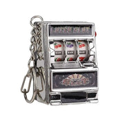 Mini-Spielautomaten-Schlüsselanhänger mit Drehmechanismus