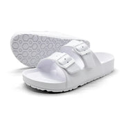 Norvella Unisex Slides mit Schnalle und flachem Design