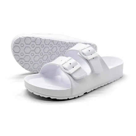Norvella Unisex Slides mit Schnalle und flachem Design