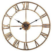 Rundaro Metall-Wanduhr – Runde Quarzuhr mit römischen Ziffern (40 cm)