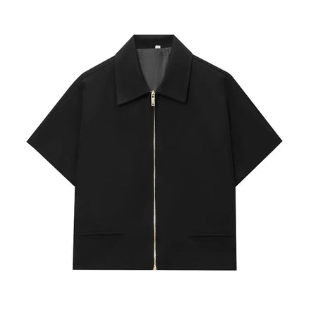 Virella Damen Cropped Jacke mit Reißverschluss