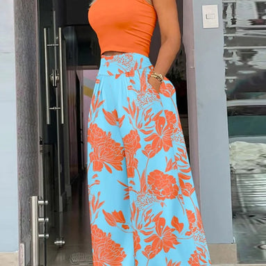 Lunavelle Zweiteiler mit Print und weitem Bein