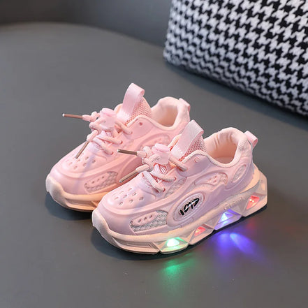 NovaGlow Kinder LED Sneakers mit Schnürverschluss