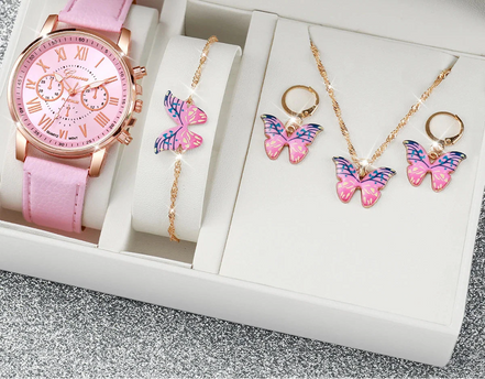 Varela Schmuckset – Set mit analoger Quarzuhr und variierendem Zubehör