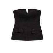 Damen Schulterfreies Crop Top mit Rückenfreiem Design – Soléa