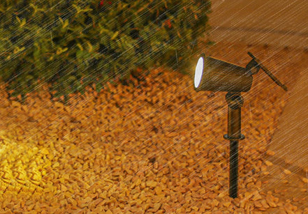 Luminara LED Solar Gartenstrahler mit Erdspieß und Farbmodus