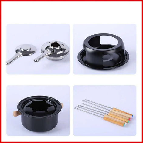 Fondue-Set aus Karbonstahl mit 6 Gabeln – Fondara