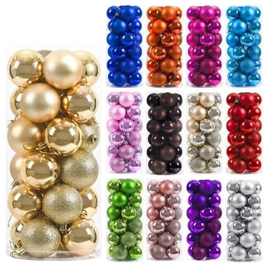 Virela Weihnachtskugeln – Set mit 24 Stück in verschiedenen Größen