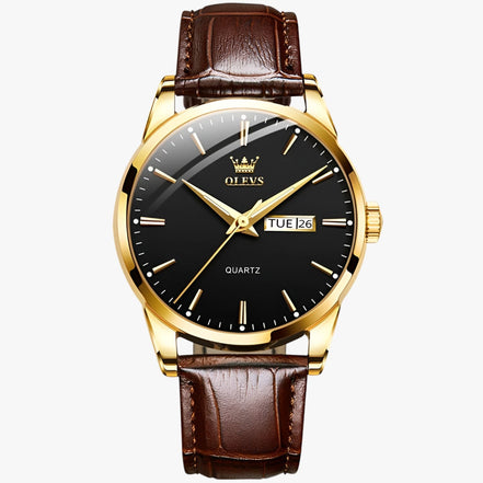 Ravello Herren Armbanduhr mit Lederarmband und Quarzwerk
