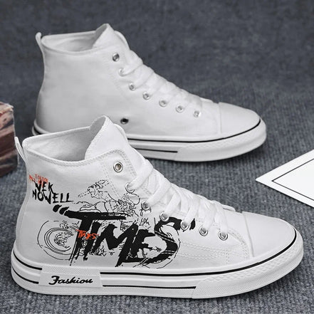Solvire Herren Canvas High-Top Sneaker mit Schnürung