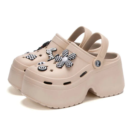 Florenza Damen Plateau Sandalen mit Geschlossener Zehenpartie und Fersenriemen