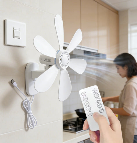 USB-Wandventilator mit Fernbedienung und Timer – AeroLinea