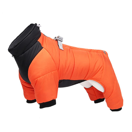 Kirevon Hunde-Winterjacke aus Polyester mit Wattierung und Ringbefestigung