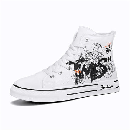 Solvire Herren Canvas High-Top Sneaker mit Schnürung