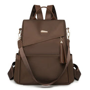 Tasselora Damen Anti-Diebstahl Rucksack aus Nylon mit Quasten-Detail