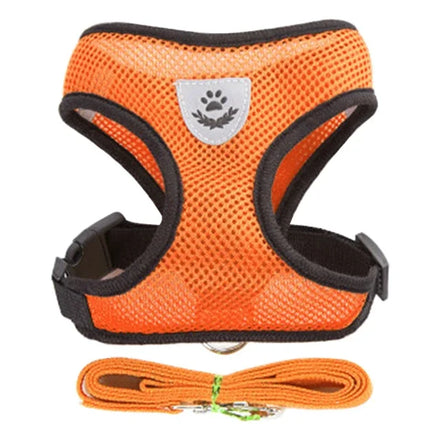 PawEase Mesh Harness Set – Verstellbares Katzen- und Kleintiergeschirr mit Leine